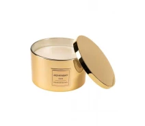 Купить - свечу  Ароматическая свеча AROMATHERAPY HOME PREMIUM EDITION свеча длительного горения с 3 фитилями Золотая Аромат ванильного пудинга