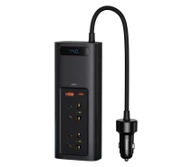 Купить - автомобильный инвертор  BASEUS CRNBQ-A01 150W 2Sockets 1USB-1Type-C черный