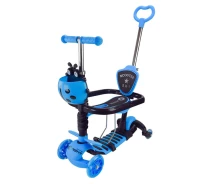 Купить - самоката  Самокат детский 3-х колесный Scooter Children's Bambi SC2501(Blue) 3в1 светящиеся колеса, синий