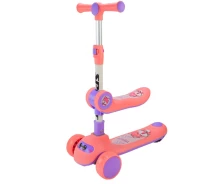 Купить - самоката  Самокат детский 3-х колесный Bambi SC2422(Pink) 3в1 светящиеся колеса, розовый
