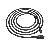 Купить - адаптер и кабель  Кабель HOCO Micro USB Sentinel Tming Display S6 |1.2m, 2.4A| black