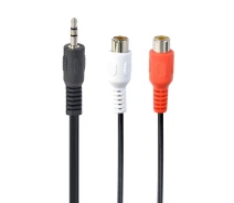 Купить - адаптер и кабель  Аудио-кабель Cablexpert (CCA-406) 3.5мм-2xRCA-тюльпан 0,2м, стерео