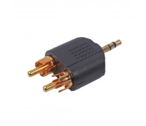 Купить - адаптер и кабель  Переходник Cablexpert 3.5мм-2хRCA черный (A-458)