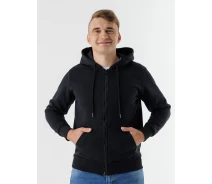 Купить - мужскую толстовку  Толстовка однотонная мужская 24-0712 2XL Черный (210)