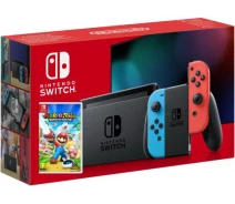 Купить - игровую консоль  Игровая консоль Nintendo Switch Neon Blue-Red (Upgraded version) + Игра Mario + Rabbids Kingdom Battle