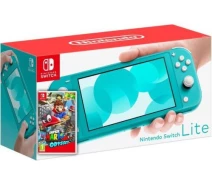 Купить - игровую консоль  Игровая консоль Nintendo Switch Lite Turquoise + Игра Super Mario Odyssey