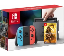 Купить - игровую консоль  Игровая консоль Nintendo Switch Neon Blue-Red + Игра Mortal Kombat 11