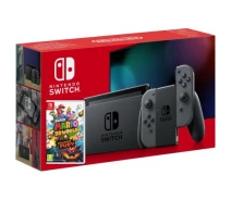 Купить - игровую консоль  Игровая консоль Nintendo Switch Gray (Upgraded version) + Игра Super Mario 3D World + Bowser's Fury