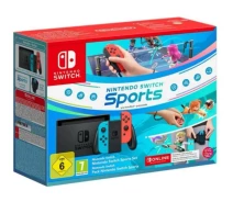 Купить - игровую консоль  Игровая консоль Nintendo Switch Neon Blue-Red (Upgraded version) + Игра Nintendo Switch Sports + Nintendo Switch Online 3 месяца