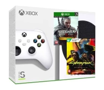Купить - игровую консоль  Игровая консоль Microsoft Xbox Series S 512Gb + Cyberpunk 2077 Ultimate + The Witcher 3: Wild Hunt Complete Edition
