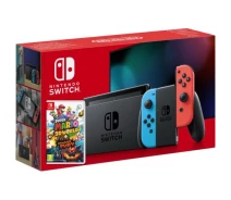 Купить - игровую консоль  Игровая консоль Nintendo Switch Neon Blue-Red (Upgraded version) + Игра Super Mario 3D World + Bowser's Fury