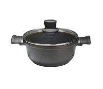 Купить - кастрюлю и казан  Кастрюля со стеклянной крышкой Tiross TS1292 28см 5,9л черный