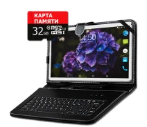 Купить - планшет  Планшет-телефон Adronix X1001 Silver LTE 2/32GB  + Чехол-клавиатура + Карта памяти 32GB