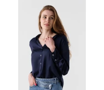 Купить - женскую рубашку  Рубашка однотонная женская Never More NM23W101801 XS Синий (250)