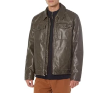 Купить - куртку мужскую  Мужская куртка Tommy Hilfiger из искусственной кожи 1159802587 (Коричневый, S) (art768571)
