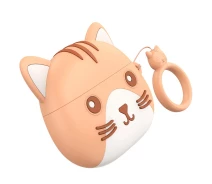 Купить - наушники  Наушники беспроводные детские Bluetooth 5.3 HOCO Cat EW46 в кейсе orange