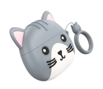 Купить - наушники  Беспроводные детские наушники Bluetooth HOCO Cat EW46 в кейсе Grey