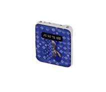 Купить - power bank  УМБ Power Bank 5000mAh повербанк с экраном и фонариком 4 в 1 Bearbrick Blue (16132)