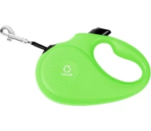 Купить - поводок для собак  Поводок-рулетка CoLLaR для собак, размер S, 15 кг, 5 м, лента салатовая (4823089311951)