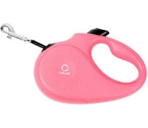 Купить - поводок для собак  Поводок-рулетка CoLLaR для собак, размер XS, 12 кг, 3 м, лента розовая (4823089311883)