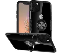 Купить - чехол для смартфона  Чехол Crystal для Iphone 11 Pro Max бампер противоударный с подставкой Transparent Black