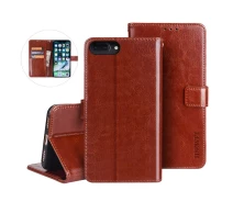 Купить - чехол для смартфона  Чехол Idewei для iPhone 7 Plus / iPhone 8 Plus книжка кожа PU с визитницей коричневый