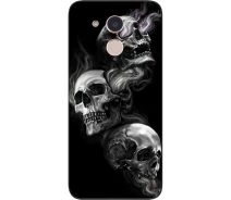 Купить - чехол для смартфона  Бампер силиконовый чехол SMTT для Huawei Honor 6a с картинкой Три черепа