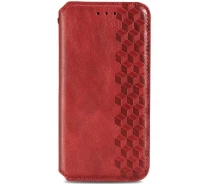 Купить - чехол для смартфона  Кожаный чехол книжка GETMAN Cubic (PU) для Samsung Galaxy A52s (Красный) (100090939)