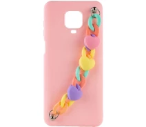Купить - чехол для смартфона  Чехол Chained Heart c подвесной цепочкой для Xiaomi Redmi Note 9 Pro (Pink Sand) (1187026)