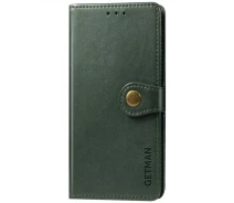 Купить - чехол для смартфона  Кожаный чехол книжка GETMAN Gallant (PU) для Xiaomi Redmi Note 9 (Зеленый) (905916)