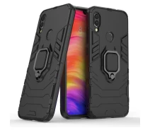 Купить - чехол для смартфона  Ударопрочный чехол Transformer Ring под маг. держ. для Xiaomi Redmi Note 7 (Черный / Soul Black) (683391)