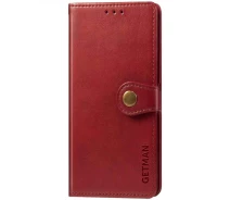 Купить - чехол для смартфона  Кожаный чехол книжка GETMAN Gallant (PU) для Samsung Galaxy M12 (Красный) (100082971)