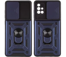 Купить - чехол для смартфона  Ударопрочный чехол Camshield Serge Ring for Magnet для Samsung Galaxy A71 (Синий) (1162475)