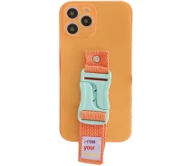 Купить - чехол для смартфона  Чехол Handfree с цветным ремешком для Apple iPhone 11 Pro (5.8") (Оранжевый) (1187128)