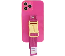 Купить - чехол для смартфона  Чехол Handfree с цветным ремешком для Apple iPhone 11 Pro (5.8") (Розовый) (1187129)