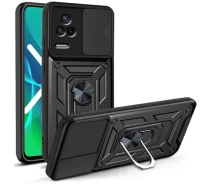 Купить - чехол для смартфона  Ударопрочный чехол Camshield Serge Ring for Magnet для Xiaomi Poco F4 (Черный) (1399618)