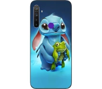 Купить - чехол для смартфона  Силиконовый чехол Casemarket для Realme 5i с картинкой Стич с лягушкой