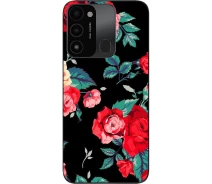 Купить - чехол для смартфона  Силиконовый бампер SMTT для Tecno Spark 8C с изображением Красные розы