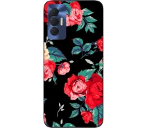Купить - чехол для смартфона  Силиконовый бампер SMTT для Tecno Spark 8P с изображением Красные розы