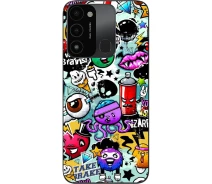 Купить - чехол для смартфона  Силиконовый чехол SMTT для Tecno Spark 8C с картинкой Граффити