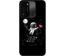 Купить - чехол для смартфона  Чехол силиконовый SMTT для Tecno Spark 8C с картинкой Любовь до луны