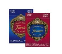 Купить - игральную карту  Карты игральные Fournier 818 Linen Finish Jumbo Index (red, blue) (ВР_КИФ818)