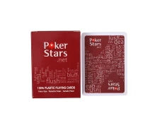 Купить - игральную карту  Игральные карты для покера Poker Stars Copag Jumbo Index, 88x63мм, 54 карты, красные