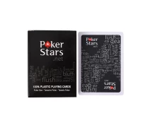 Купить - игральную карту  Игральные карты для покера Poker Stars Copag Jumbo Index, 88x63мм, 54 карты, черные