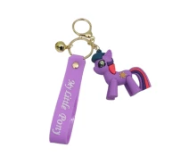 Купить -  Пони брелок фиолетовый my little pony креативный мультяшный брелок силиконовый брелок для ключей креативная подвеска 7 см (poni3)