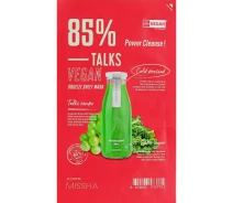 Купить - корейскую маску для лица  Маска для лица Missha Talks Vegan Squeeze Sheet Mask Power Cleanse 27 г (885) (763466-01)