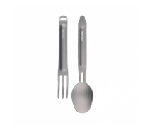 Купить - туристическую посуду  Туристический набор ложка-вилка NexTool Outdoor Spoon Fork Grey