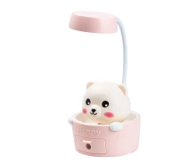 Купить - настольную лампу  Детская настольная лампа Happy Life Cute Pets с точилкой для карандашей розовый (HP12268P)