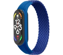 Купить - аксессуар к смарт-чсасам  Ремешок ArmorStandart Braided Solo Loop для Xiaomi Mi Band 7/6/5/4 Blue size S (ARM59178)