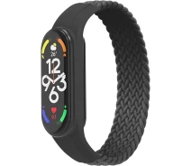 Купить - аксессуар к смарт-чсасам  Ремешок ArmorStandart Braided Solo Loop для Xiaomi Mi Band 7/6/5/4 Charcoal size S (ARM59179)
